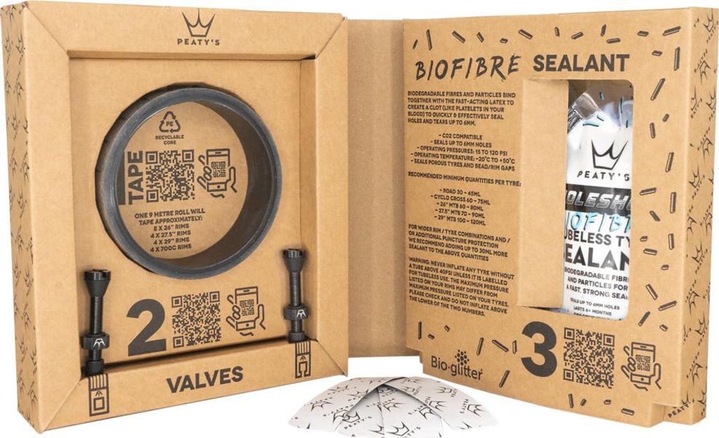 Peaty's Holeshot Tubeless Conversion Kit 120 ml 25 mm 42.0 Fahrradreifen Reparatur