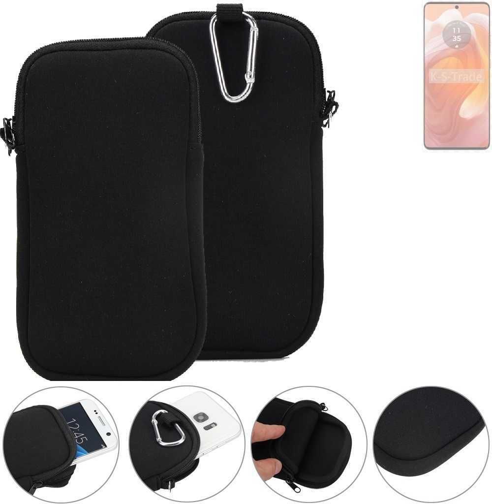 K-S-Trade Neopren-Hülle Handyhülle kompatibel mit Motorola Edge 50 Ultra Schutzhülle Neoprenhülle Sleeve Schutz-Hülle Gürtel Tasche Case Holster