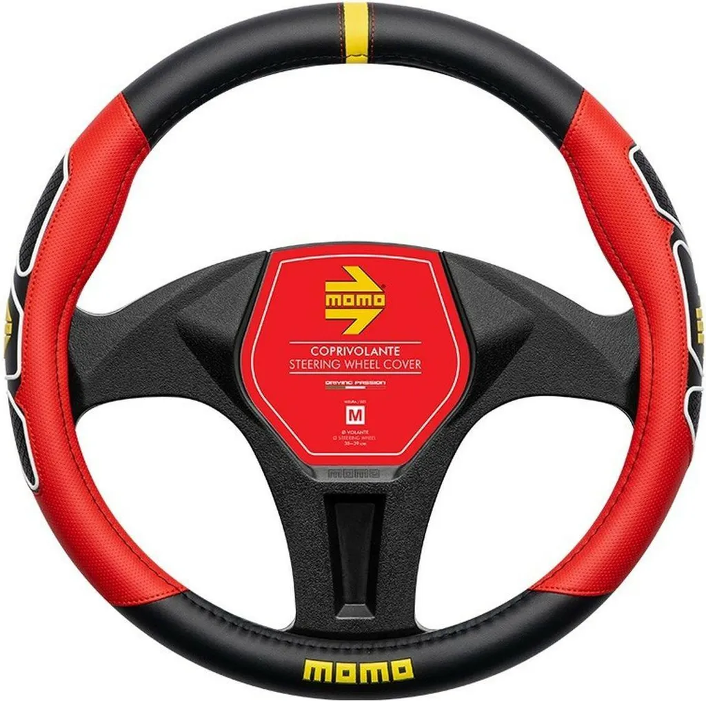 MOMO MOMLSWC0FUNBR Coprivolante Auto 38-39cm Soft Touch Rosso