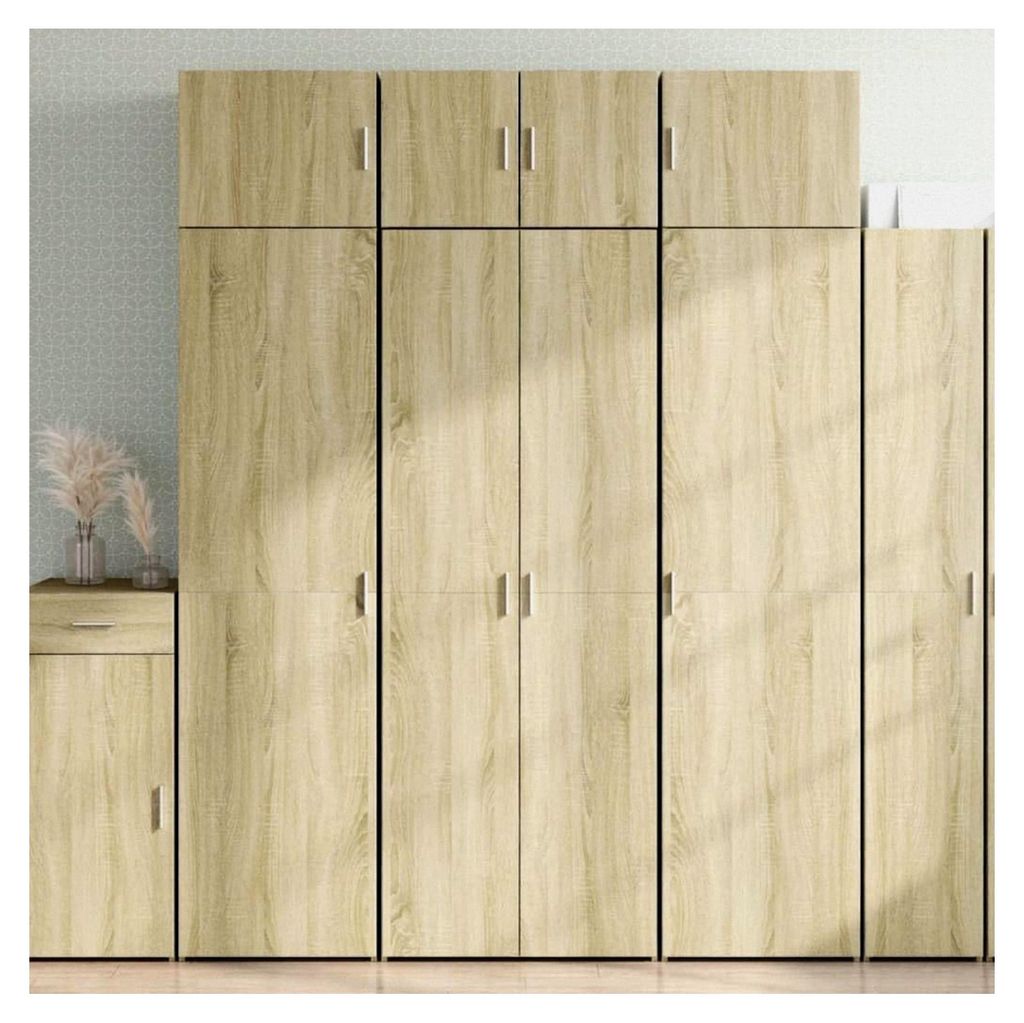 Highboard aus Sonoma Eiche, 70 x 42,5 x 185 cm, Holzwerkstoffschränke und Aufbewahrung, Buffets und Sideboards