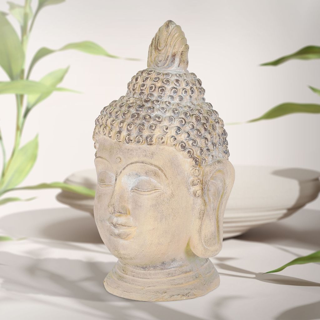 ECD Německo Buddha 55cm, béžová/šedá, umělý kámen Obrázek produktu 
