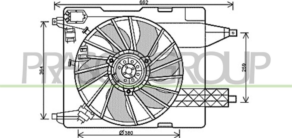 PRASCO RN032F001 Lüfter Motorkühlung Kühlerlüfter für RENAULT SCÉNIC II (JM0/1) Wasserkühler