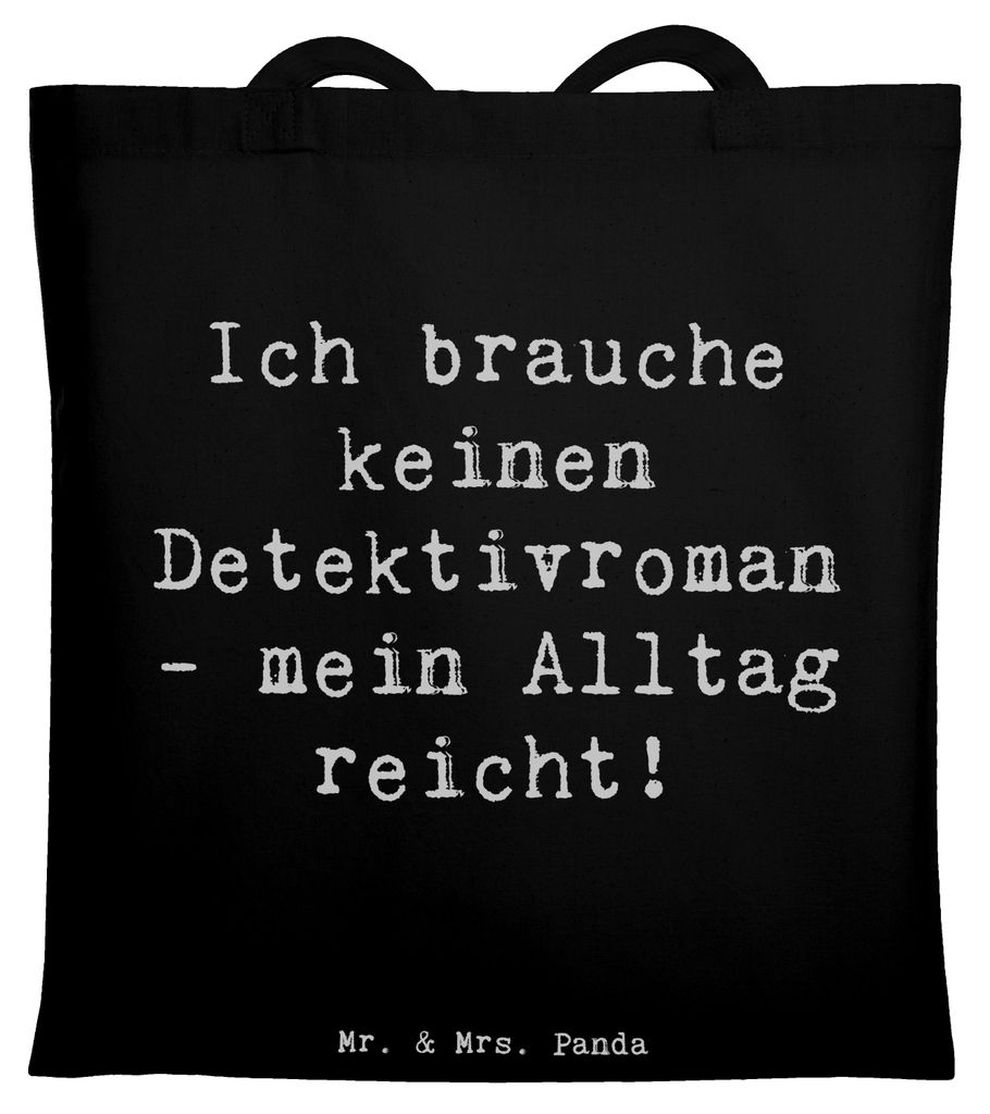 Mr. & Mrs. Panda Shopping Tasche Spruch Detektivin Alltag - Schwarz - Geschenk, Tote Bag, Tragetasche, Alltagsermittlerin, Beruf, kreative Geschenk...