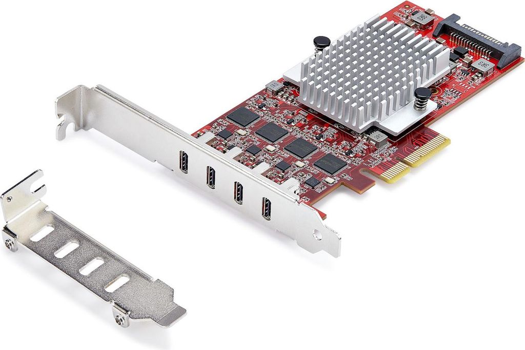 StarTech.com 4-Port USB-C PCIe Karte, USB 3.2 Typ-C 10Gbps Steckkarte, USB-C PCI Express 3.0 Erweiterungskarte, 4x Separate USB-Kontroller, Windows...