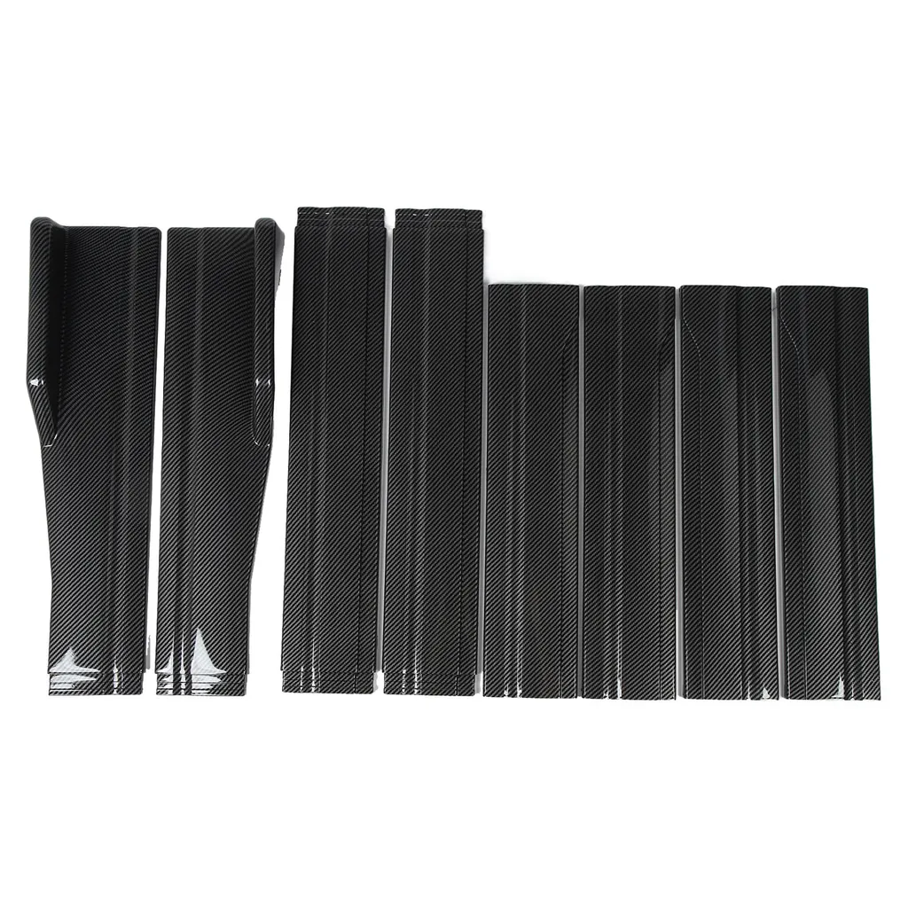 Séparateur de jupe latérale en carbone look, protection bas de caisse 2m
