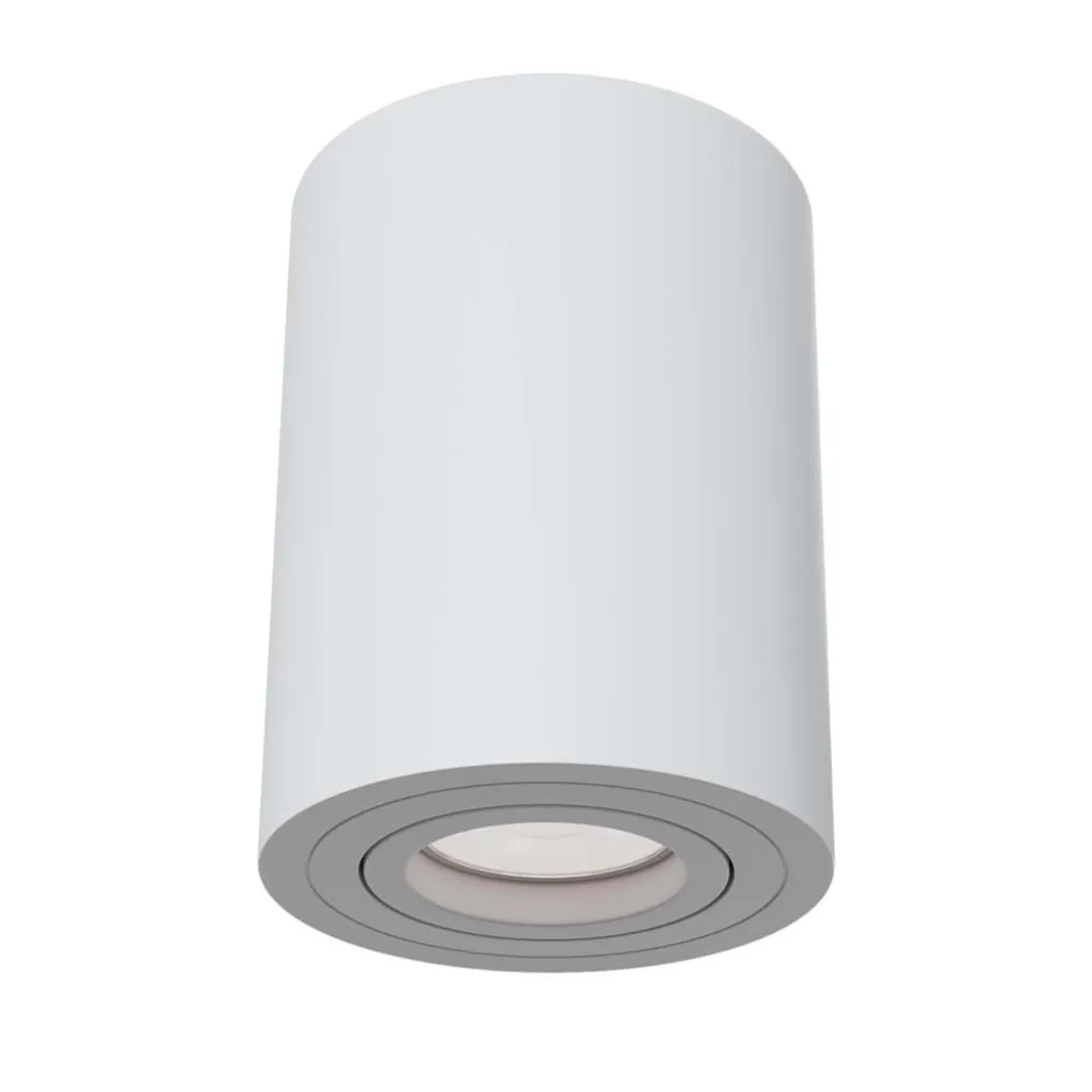 Lampada Soffitto Alluminio Bianco 8,5cm - Plafoniera Moderna Monoluce