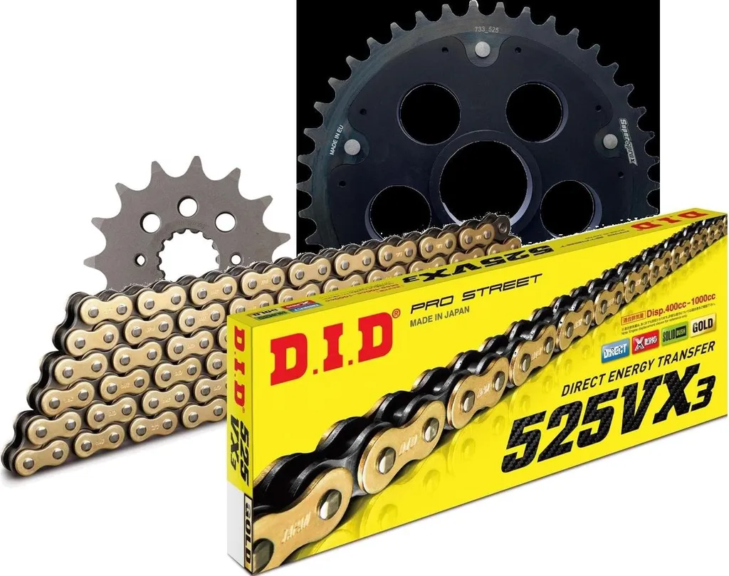 Pack entretien transmission Ducati Monster S4R 996 - DID 525VX3 Stealth 104