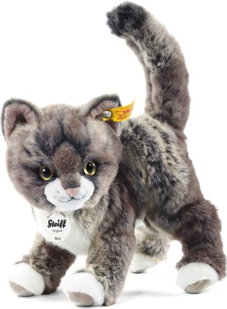 Steiff Kuscheltier Katze Kitty Hellgrau (25cm) Produktbild 