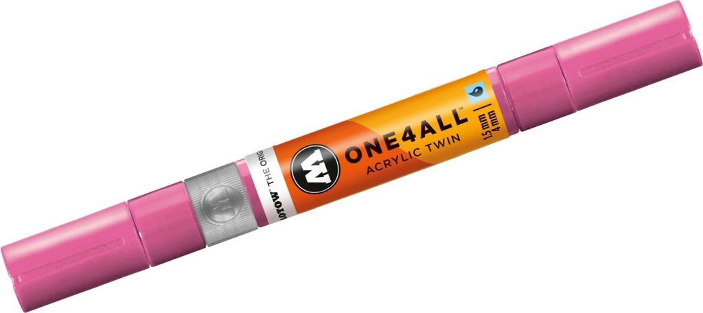 Permanentmarker One4All Acrylic Twin nachfüllbar 1,5 und 4mm fuchsiapink Packung mit 3 Stück
