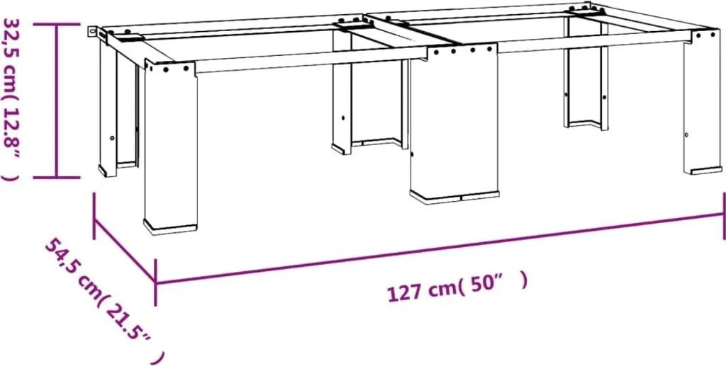 Support double lave-linge et sèche-linge en acier robuste et antidérapant - 14