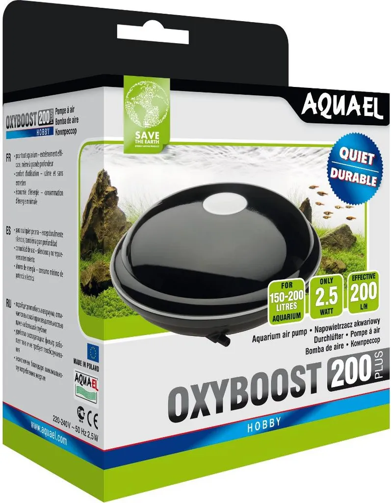 Oxyboost AP-200 PLUS : Pompe à air pour bac de reproduction et crevettes