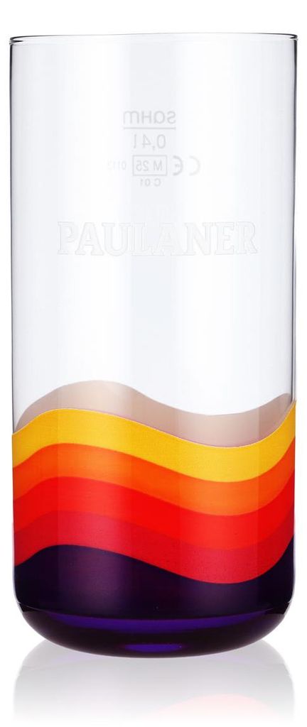Paulaner Cola-Mix Softdrink Glas 0,4l Becher Boden Rund - neues Design Sahm