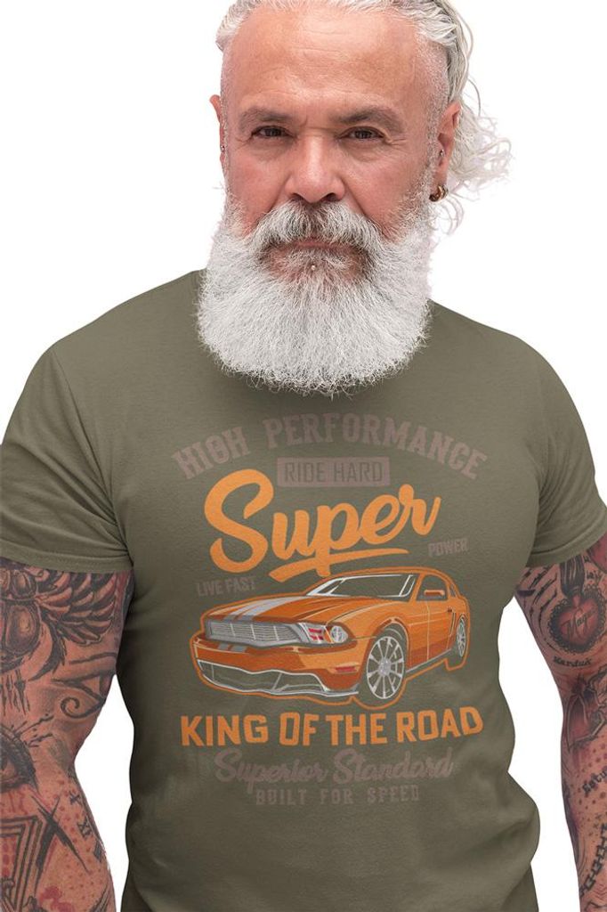 D&B Uni Polo ST00004 King Of The Road MilitärGrün -Größe S
