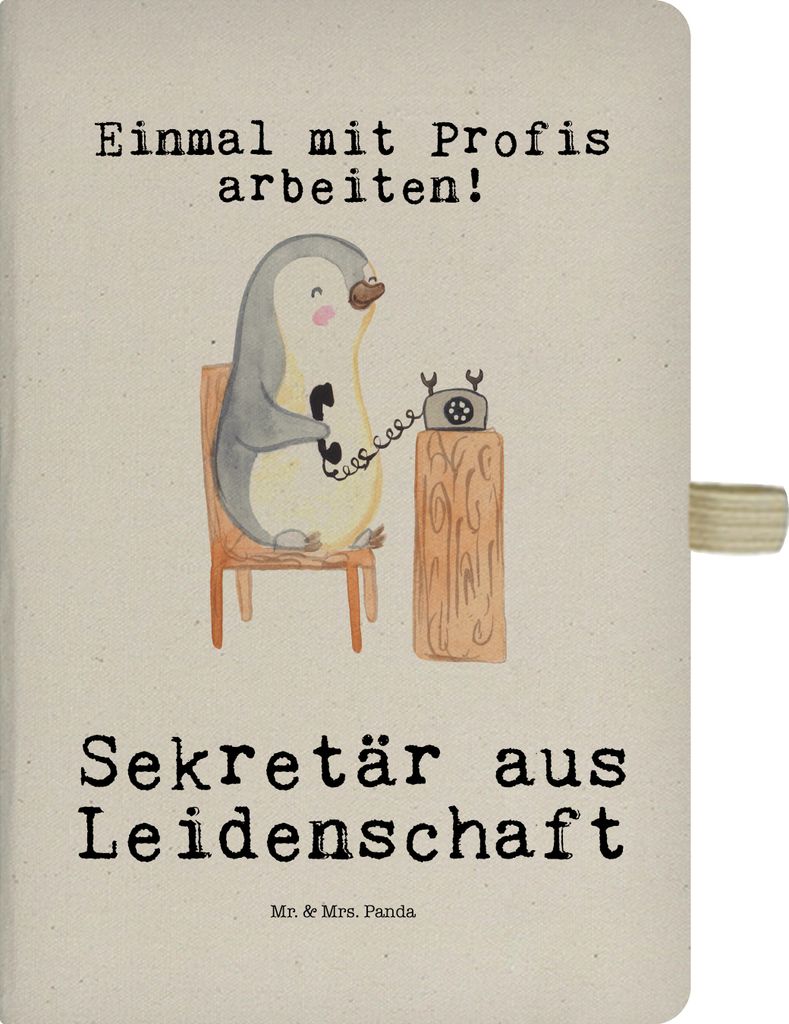 Mr. & Mrs. Panda notizbuch Sekretär Leidenschaft - Transparent - Geschenk, Kladde, Adressbuch, Skizzenbuch, Tagebuch, Journal