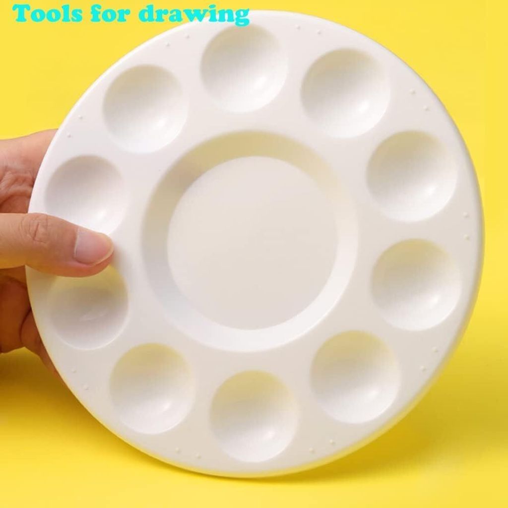 Armastuse 12er Set Mischpaletten Kunststoff - Farbmischpalette Mit 6 Vertiefungen Für Künstler & Hobby