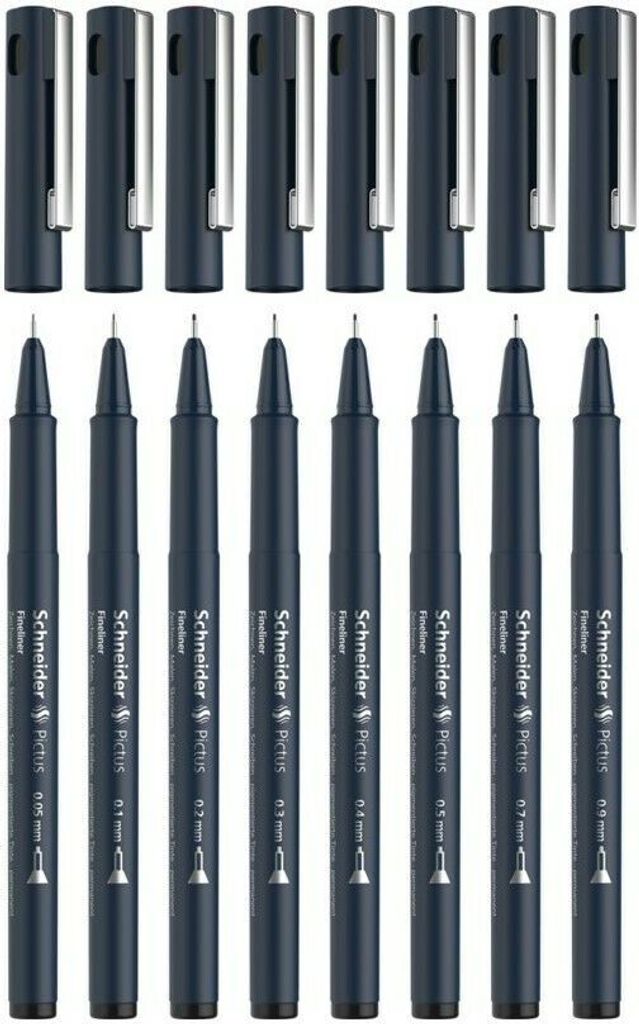 Schneider 50-197598 Schneider Pictus Fineliner-Set schwarz Image du produit 