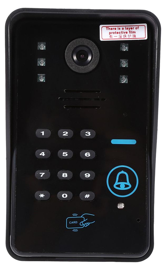 7-Zoll-Touchscreen-LCD-RFID-Video-Gegensprechanlage mit Türklingel und Passwortsystem für die Haussicherheit