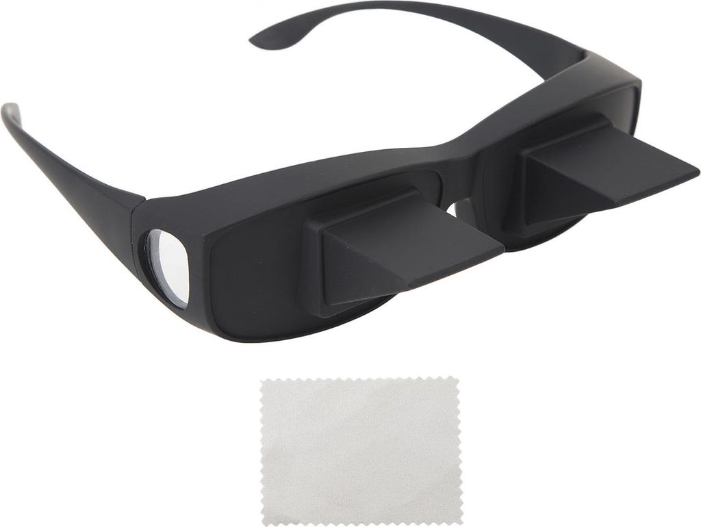 Faul gläser optische glas 90 grad horizontal hochauflösendes Bett Prisma Brille Brille zum Lesen und Black zu sehen fernsehen