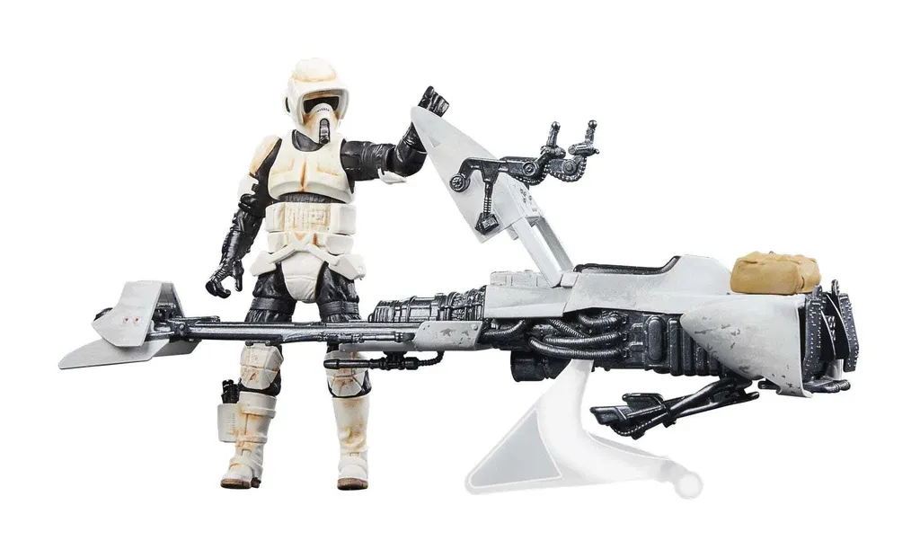 Figurine Scout Trooper et Grogu 9cm articulée Star Wars détails premium