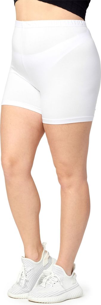 Merry Style Große Größen Damen Shorts Radlerhose Unterhose Hotpants Kurze Hose Boxershorts aus Viskose MS10-451 (Weiß, 6XL)