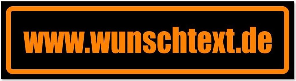 Kiwistar - Autoaufkleber - Orange - Schwarz - 30 x 8 cm - wunschte x t Domain - Hinweis Aufkleber Sticker für Auto, Kfz, Fahrrad, PKW, LKW