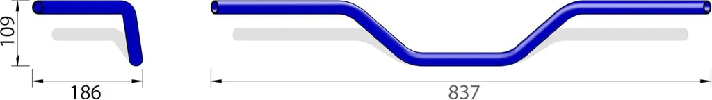 Guidon moto noir 22,2 mm HIGHSIDER L14 pour modifier votre position