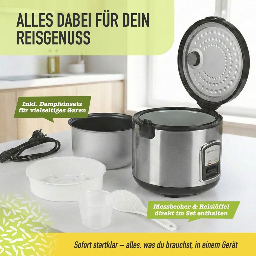 GOURMETmaxx Reiskocher mit Gartopf inkl. Produktbild 