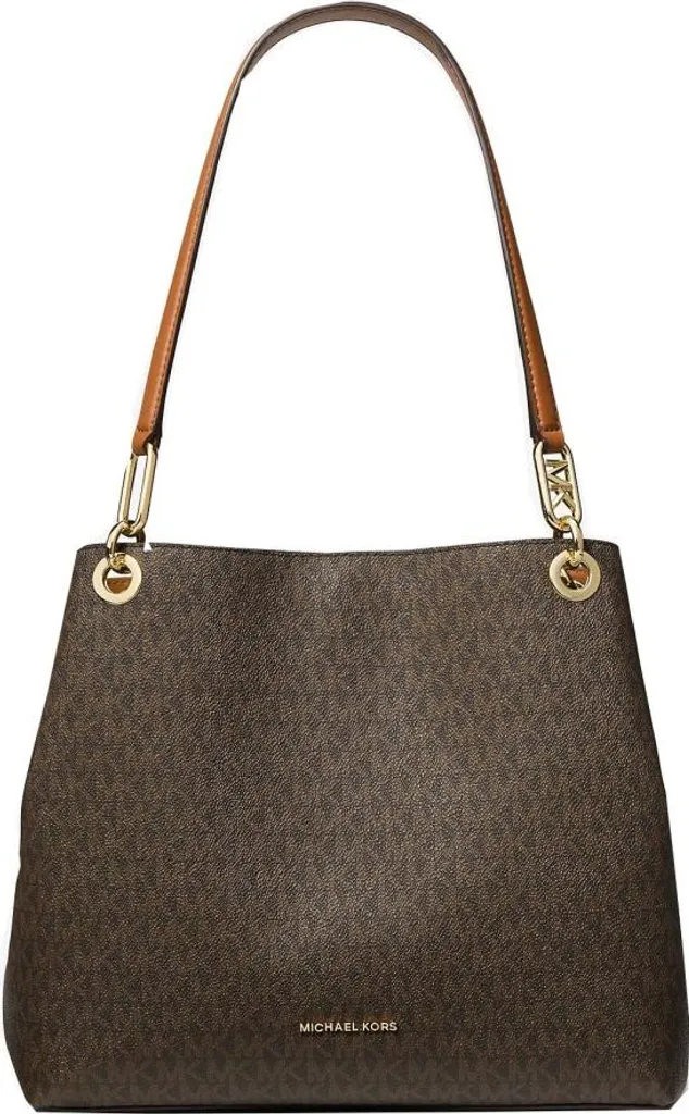 Michael Kors Sac Bandoulière Kensington Marron en Cuir Logotypé Chic