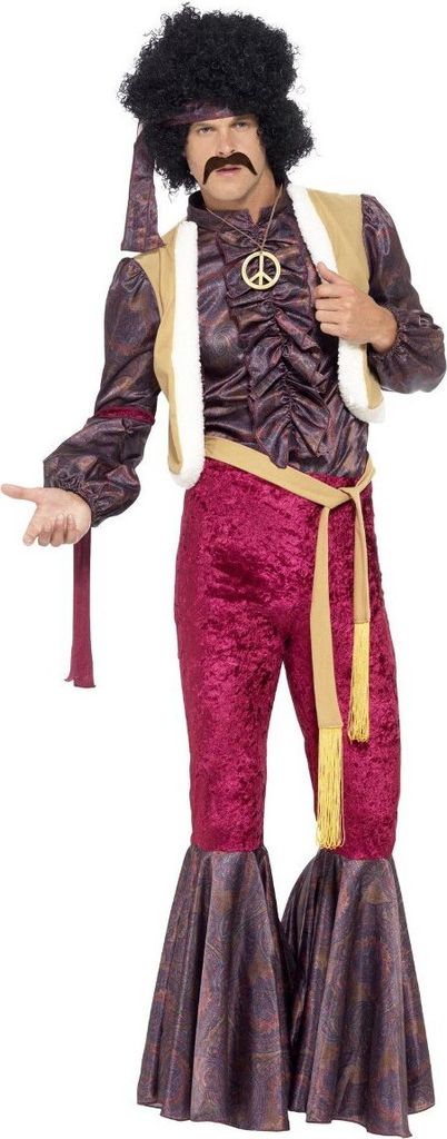 70er Hippie Festival Kostüm - Fasching Karneval Größe: XL