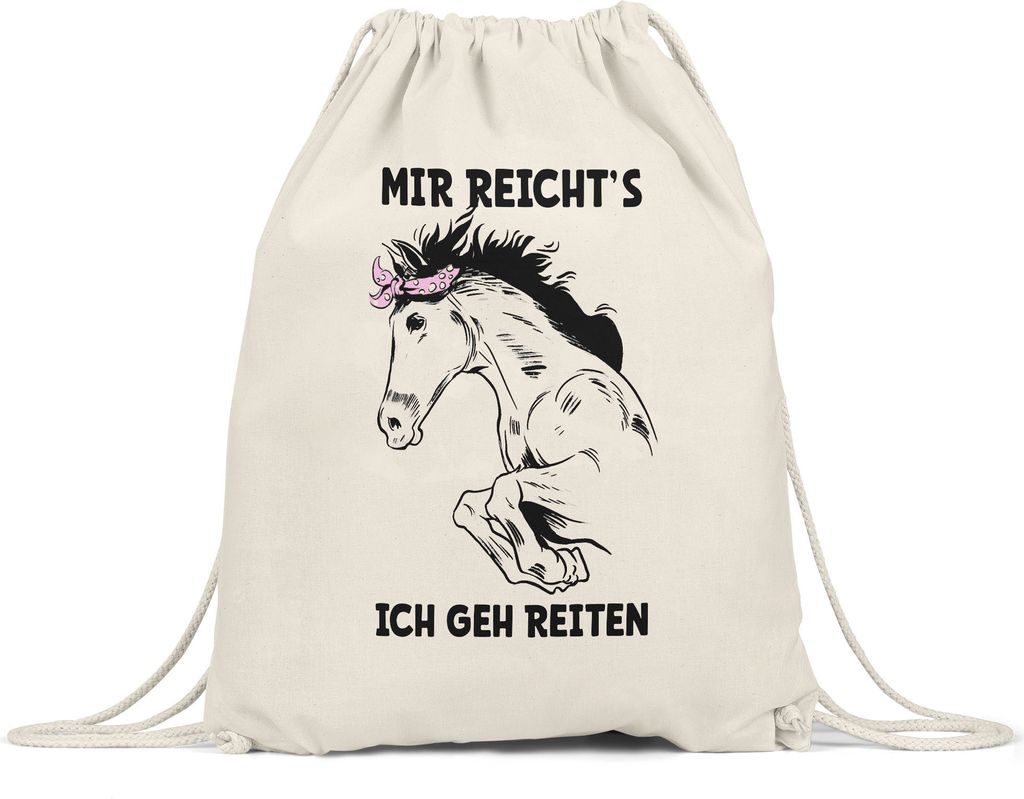 Mir Reichts Ich Geh Reiten Turnbeutel Gymsack Pferd Hengst Produktbild 