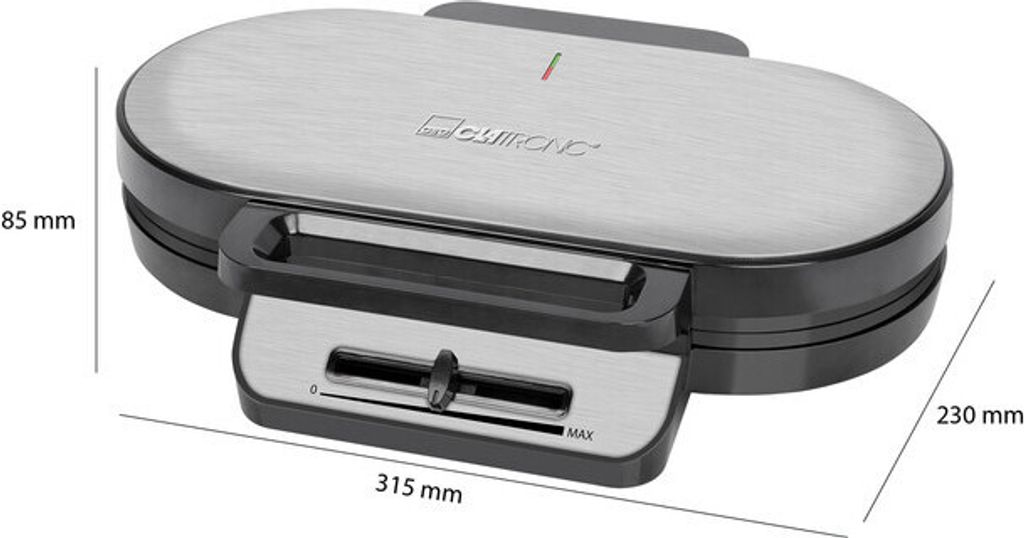 Clatronic 263934 Gofrownica 2 gofry szara 1200 W (263934) Zdjęcie produktu 13