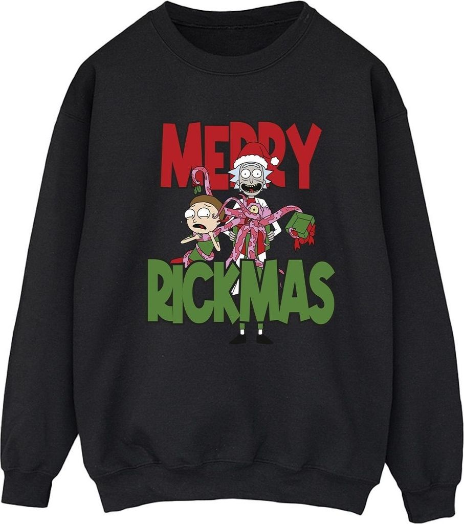 Rick And Morty - "Merry Rickmas" Sweatshirt für Damen BI33704 (M) (Schwarz)