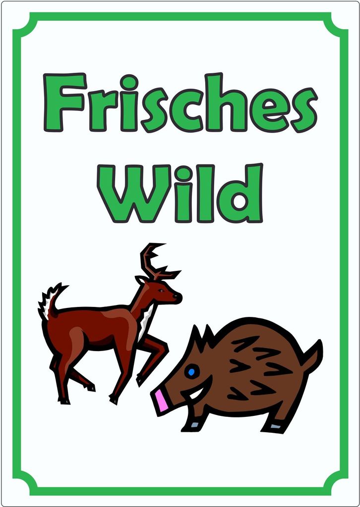 Frisches Wild Aufkleber Hochkant A4 (210x297mm)