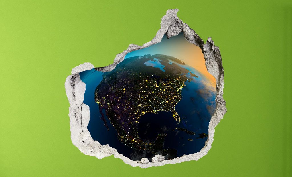 Wandbild Night from Space Sticker 3D civil Life Foto Tapete Wandtattoo ca. 125x100 cm #1509