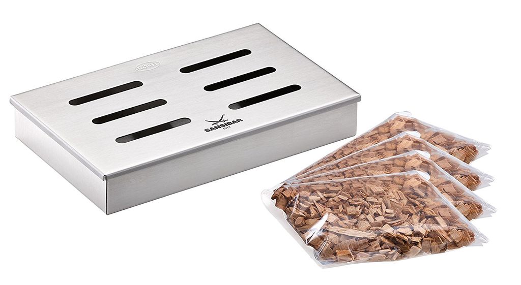 RÖSLE BBQ Räucherset Räucherbox 5-teilig / 4 Sorten Holz