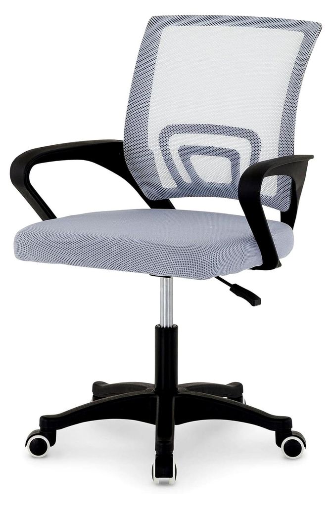 Höhenverstellbarer Bürodrehstuhl Phoenix in Grau – Schreibtischstuhl mit Mesh-Rückenlehne und Sitzfläche, ergonomisch gestaltet, modernes Des...
