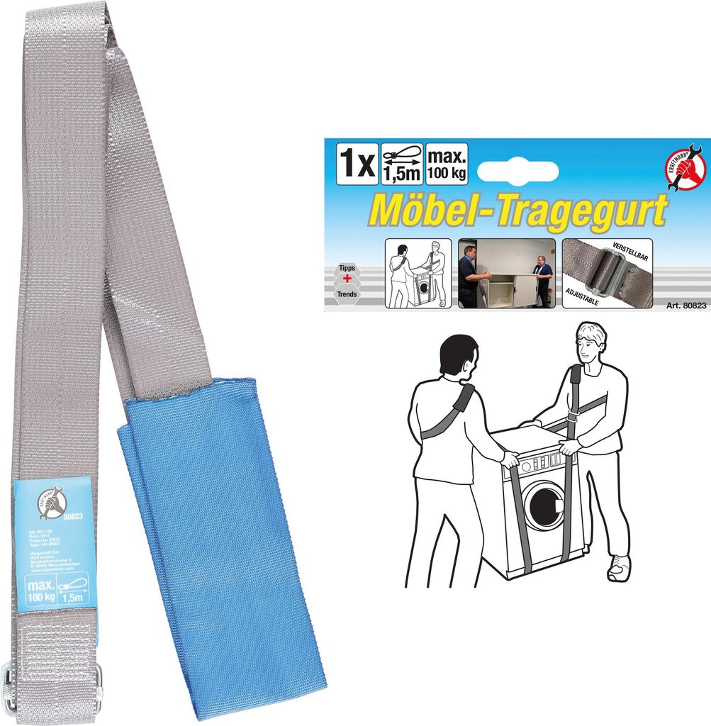 Tragegurt für Möbel | verstellbar | 100 kg
