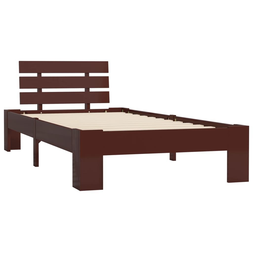 Giroletto senza Materasso Marrone Scuro 100x200 cm Legno Immagine del prodotto 