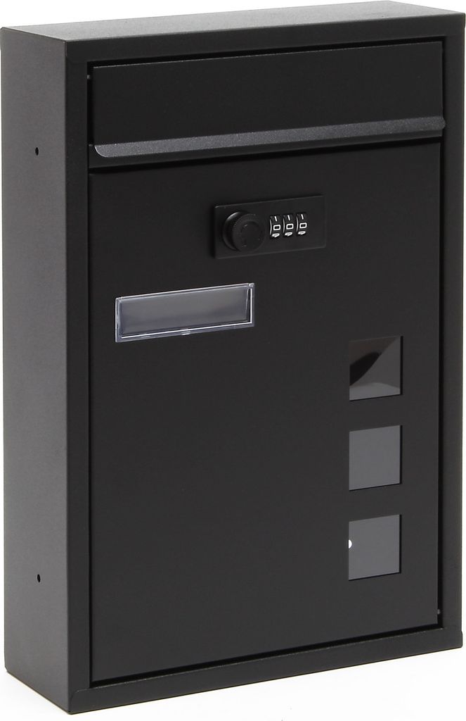 Cassetta per le lettere Wiltec nera 215x320x90 mm Cassetta Immagine del prodotto 