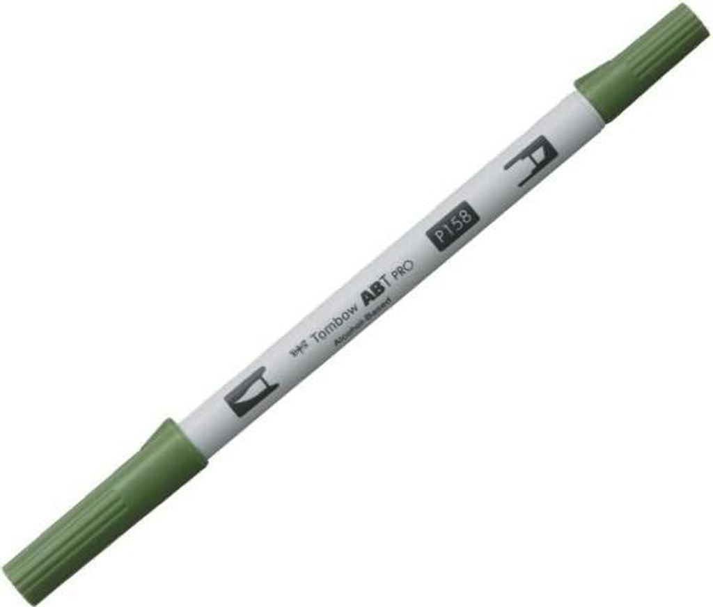 Dual-Fasermaler ABT Pro Keilspitze/Pinselspitze Alkoholbasis dark olive