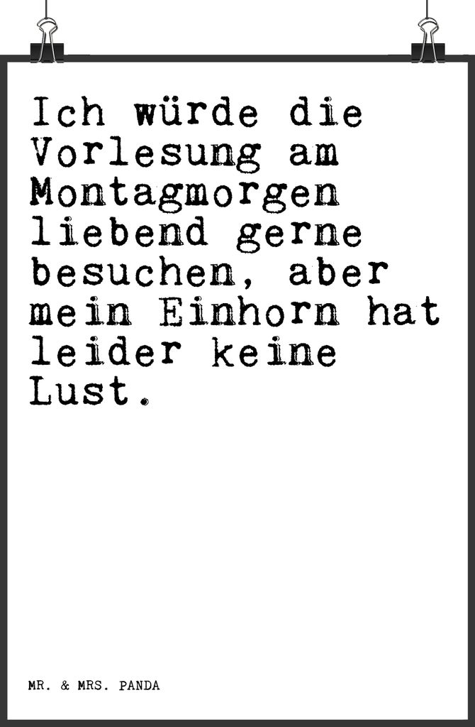 Mr. & Mrs. Panda Bild Ich würde die Vorlesung... DIN A5 - Produktbild 