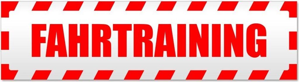 Kiwistar - Autoaufkleber - Rot - 45 x 12 cm - Fahrtraining gestreift - Hinweis Aufkleber Sticker für Auto, Kfz, Fahrrad, PKW, LKW