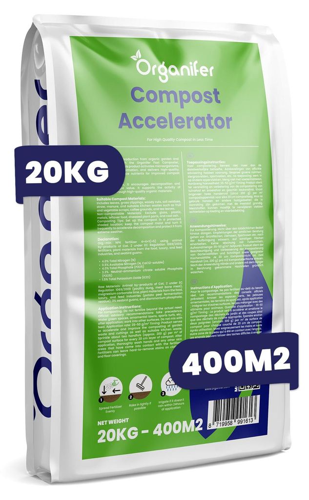 Kompostový Urychlovač 20 kg – Pro 100–400 m2 / 20 m³ – Obrázek produktu 