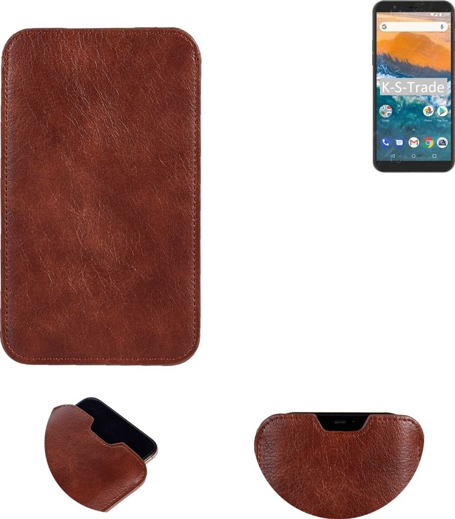 K-S-Trade Schutzhülle Handyhülle kompatibel mit General Mobile GM 9 Pro Handytasche Kunstleder Sleeve in braun