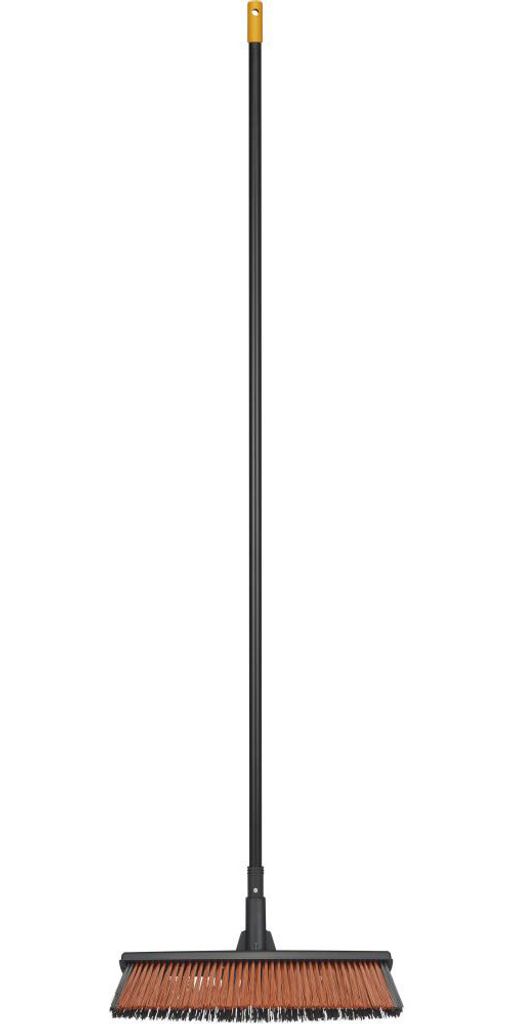 Schwarz Solid Kunststoff Fiskars Allzweckbesen-Kopf mit Powerclean-Borsten 1025930 M Breite: 37,5 cm 