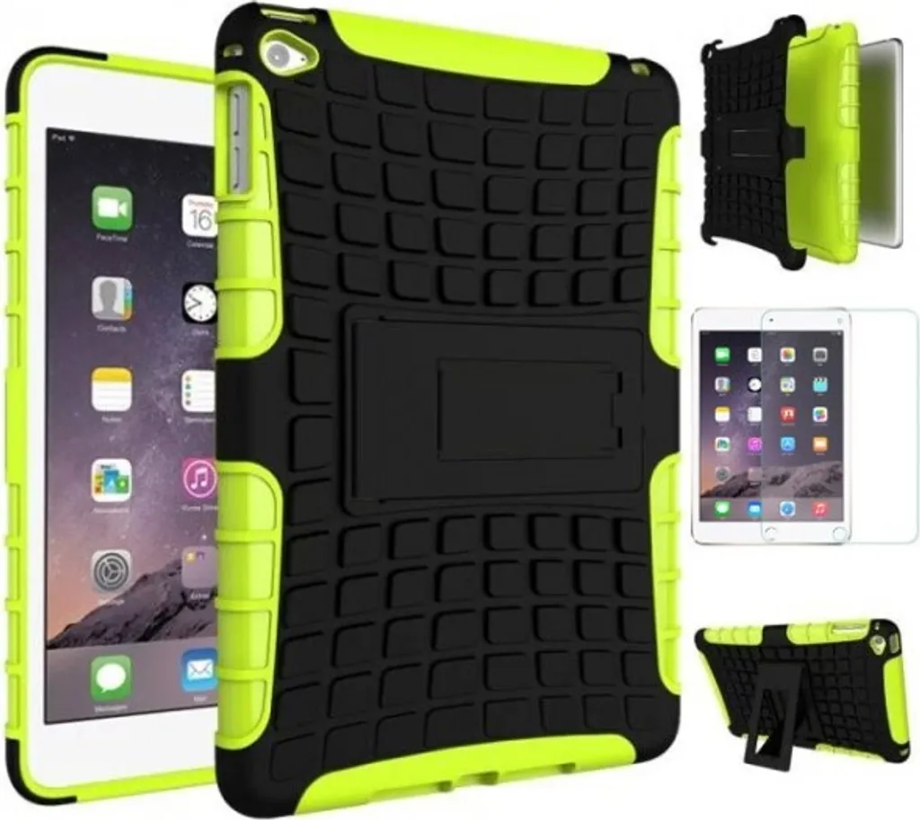 Custodia iPad Mini 4 Bambini Verde + Protezione Vetro Temperato