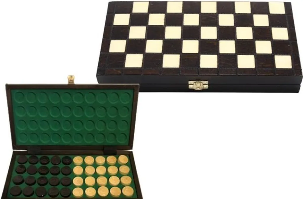 Jeu de Dames en bois 100 cases 31cm modèle 30292 pour passionnés