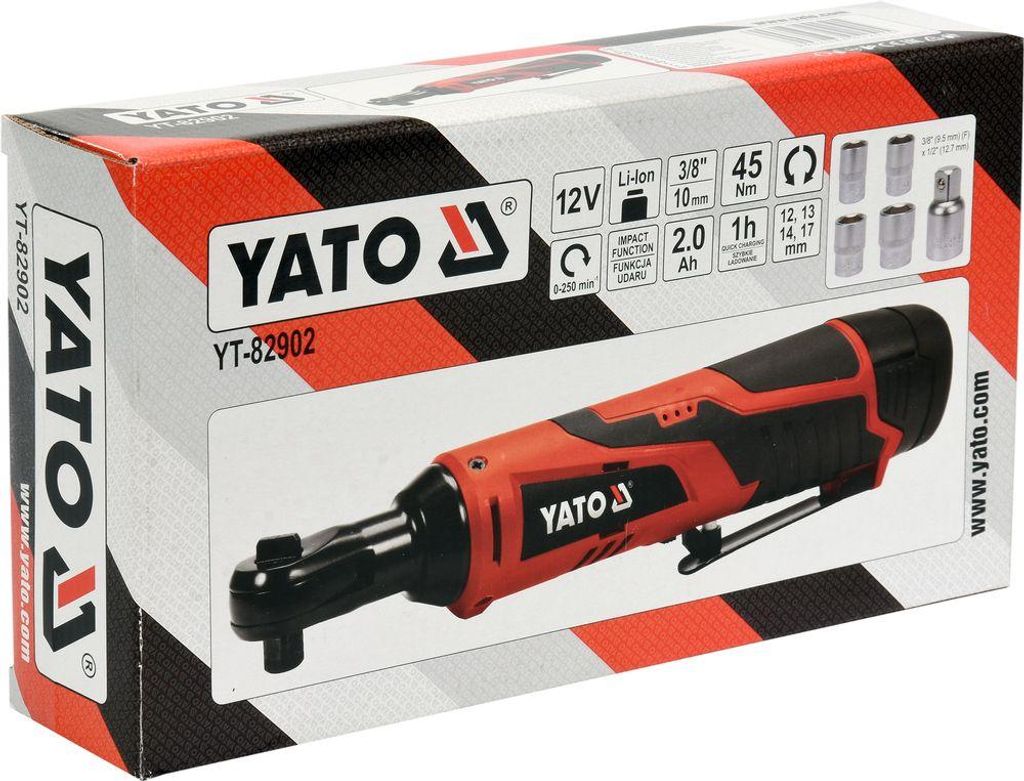 Yato Klucz Udarowy Kątowy Grzechotka 12V Li-Ion  Yt-82902 Zdjęcie produktu 