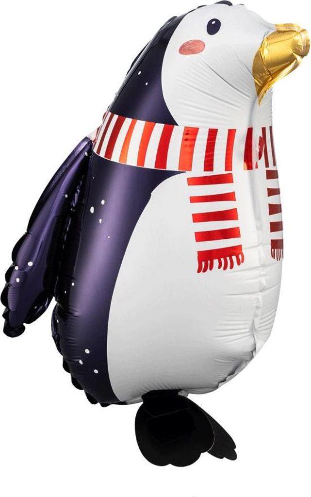 Folienballon Airwalker Pinguin 29x42cm schwebend über den Produktbild 