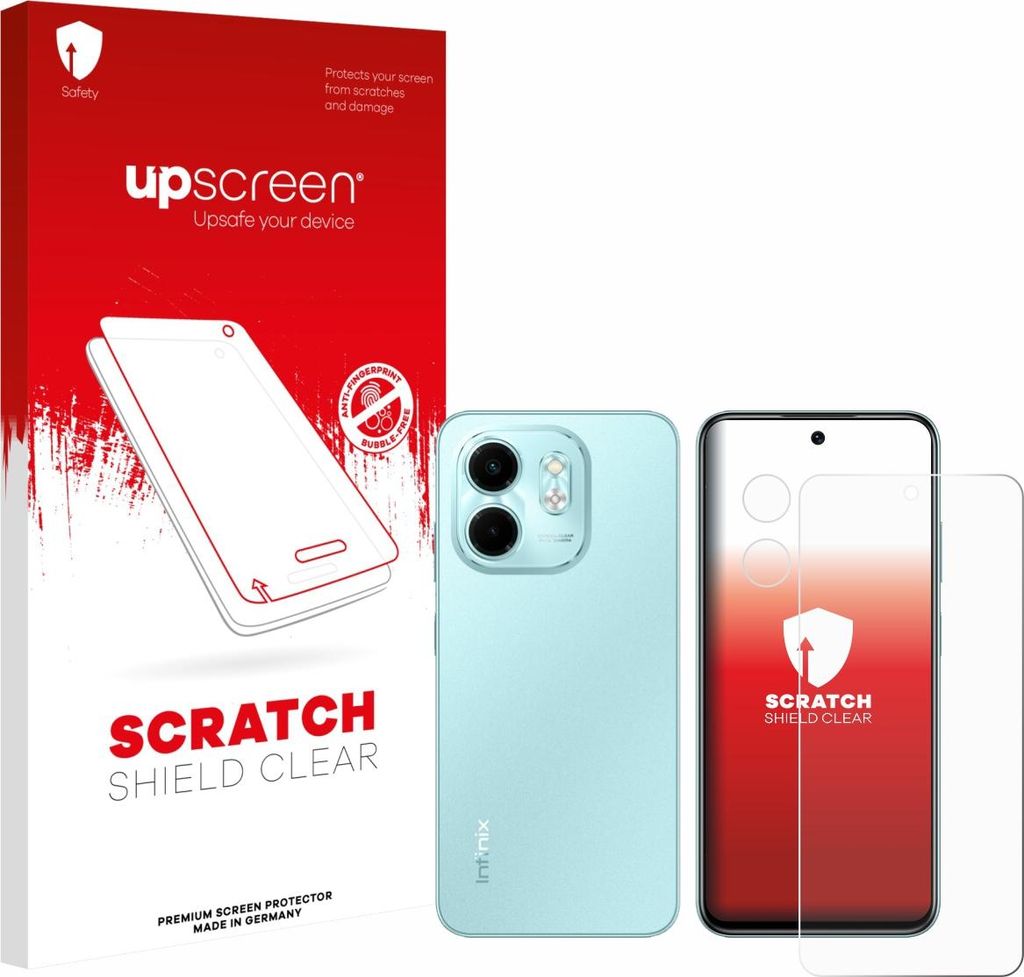 upscreen Schutzfolie für Infinix Smart 9 (Display+Kamera) Displayschutz Displayschutzfolie Folie Klar Transparent